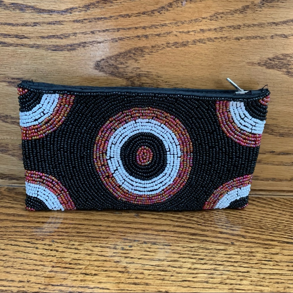 Mod Beaded Circle Patterned Wallet - image 3